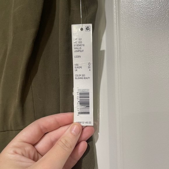 NWT Antonio Melani Wallis Jumpsuit Olive - Picture 4 of 4